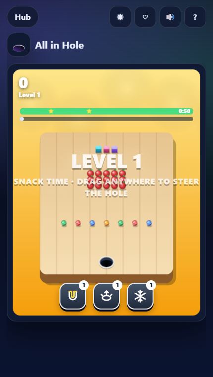 All in Hole gameplay screenshot