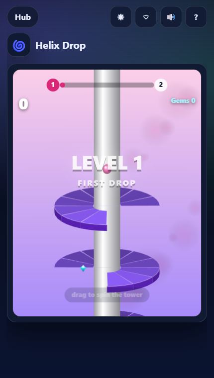 Helix Drop gameplay screenshot