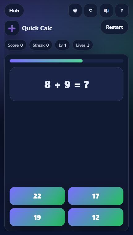 Quick Calc gameplay screenshot