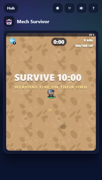 Mech Survivor gameplay screenshot