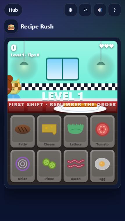Recipe Rush gameplay screenshot